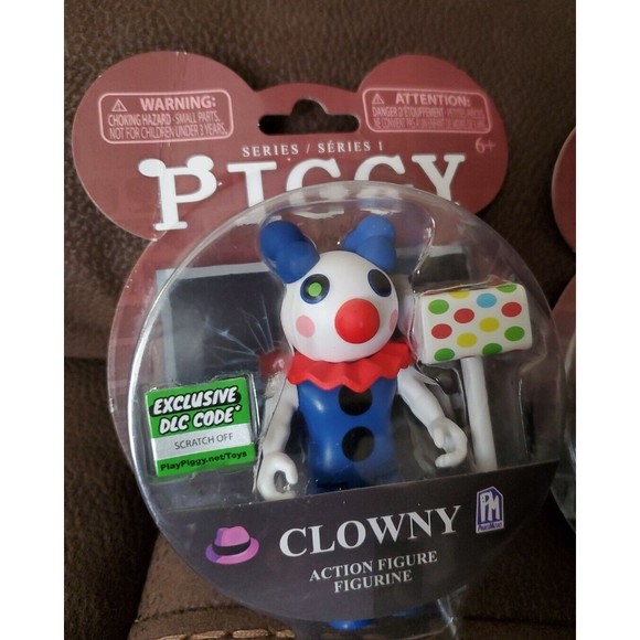 ROBLOX Action Figure SERIES 1 LOT Of 2 CLOWNY & PIGGY with DLC Codes New - Picture 2 of 3